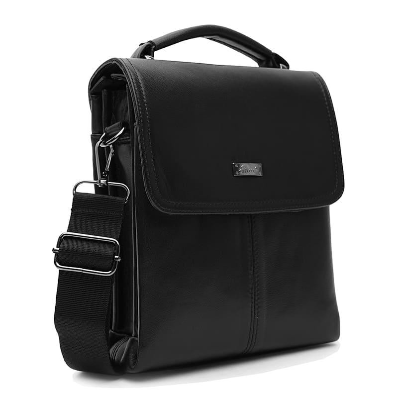 Ricco Grande Чоловіча сумка-барсетка невеликого розміру з гладкої шкіри у чорному кольорі  (22077) - зображення 1