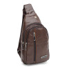 Monsen Чоловіча коричнева сумка-рюкзак зі шкірозамінника на дві блискавки  (22109) - зображення 1