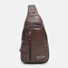 Monsen Чоловіча коричнева сумка-рюкзак зі шкірозамінника на дві блискавки  (22109) - зображення 2