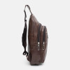 Monsen Чоловіча коричнева сумка-рюкзак зі шкірозамінника на дві блискавки  (22109) - зображення 4