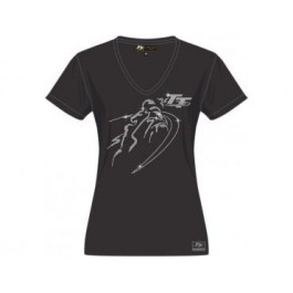 IOMTT Футболка женская IOMTT Ladies Diamonte Bike V T-Shirt Black L