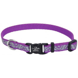 Coastal Нашийник  Lazer для собак світловідбиваючий фіолетовий 1 смx20-30 см (44402)