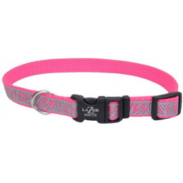 Coastal Нашийник  Lazer для собак світловідбиваючий рожевий 1.6 смx30-45 см (44403)