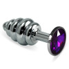 LoveToy Silver Spiral Plug Purple (6452LVTOY593) - зображення 1