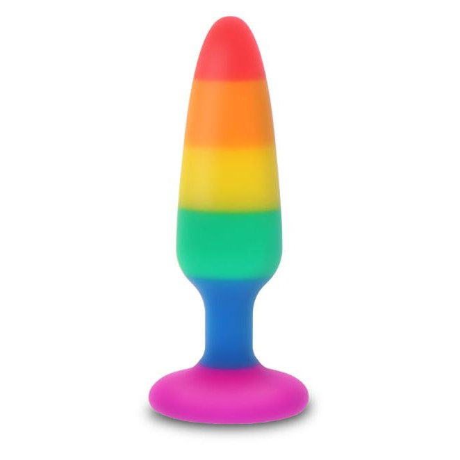 Toy Joy Pride Twink Plug Medium, райдужна (8713221826916) - зображення 1