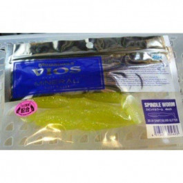 Megabass Spindle Worm Vios Mineral 4" (UV Chart/Silver Glitter)