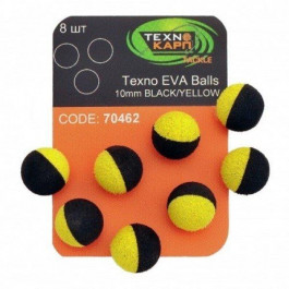 ТехноКарп Искус. приманка Texno EVA Balls / black-yellow / 14mm / 8pcs