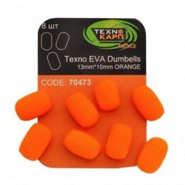 ТехноКарп Искус. приманка Texno EVA Dumbells 13x10mm / orange / 8pcs