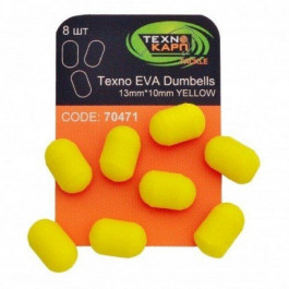 ТехноКарп Искус. приманка Texno EVA Dumbells 13x10mm / yellow / 8pcs