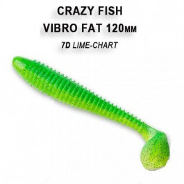 Crazy Fish Vibro Fat 12cm (7d Lime-chart/кальмар)