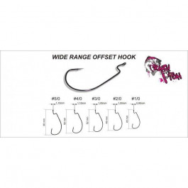 Crazy Fish Wide Range Offset Hook №5/0 (5pcs)