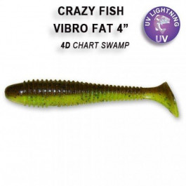 Crazy Fish Vibro Fat 4" / 4d Chartreuse Swamp