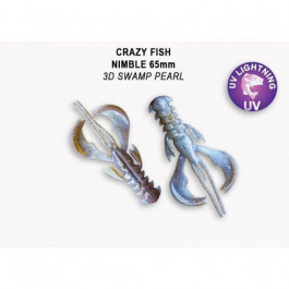 Crazy Fish Nimble 2.5" / 3d Swamp pearl / кальмар / 7pcs (44-65-3d-6)