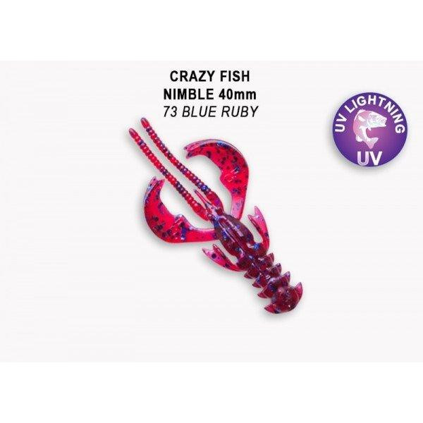 Crazy Fish Nimble 1.6" / 73 Blue Ruby / кальмар / 9pcs (49-40-73-6) - зображення 1