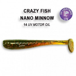 Crazy Fish Nano Minnow 1.6" / 14 Uv Motor oil