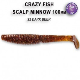 Crazy Fish Scalp Minnow 4" / 32 Dark beer