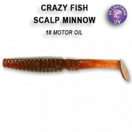 Crazy Fish Scalp Minnow 3.2" / 10 Motor oil