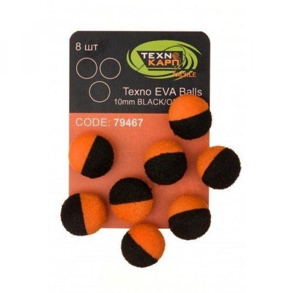 ТехноКарп Искус. приманка Texno EVA Balls / Black-orange / 10mm / 8pcs - зображення 1