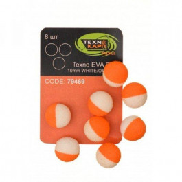 ТехноКарп Искус. приманка Texno EVA Balls / white-orange / 10mm 8pcs