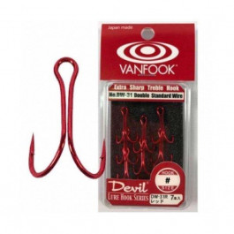 Vanfook Double Hook DW-31R / Red / №04 / 7pcs