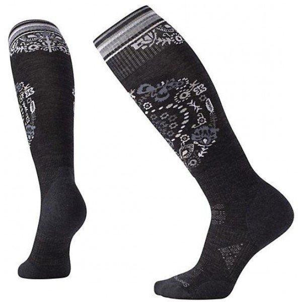 Smartwool Носки женские  PhD Ski Light Elite Pattern Charcoal, р.M (SW 01369.003-M) - зображення 1