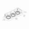 Skarlat Точковий світильник RGL7116-3 3x18W WH+BK 4000K - зображення 2