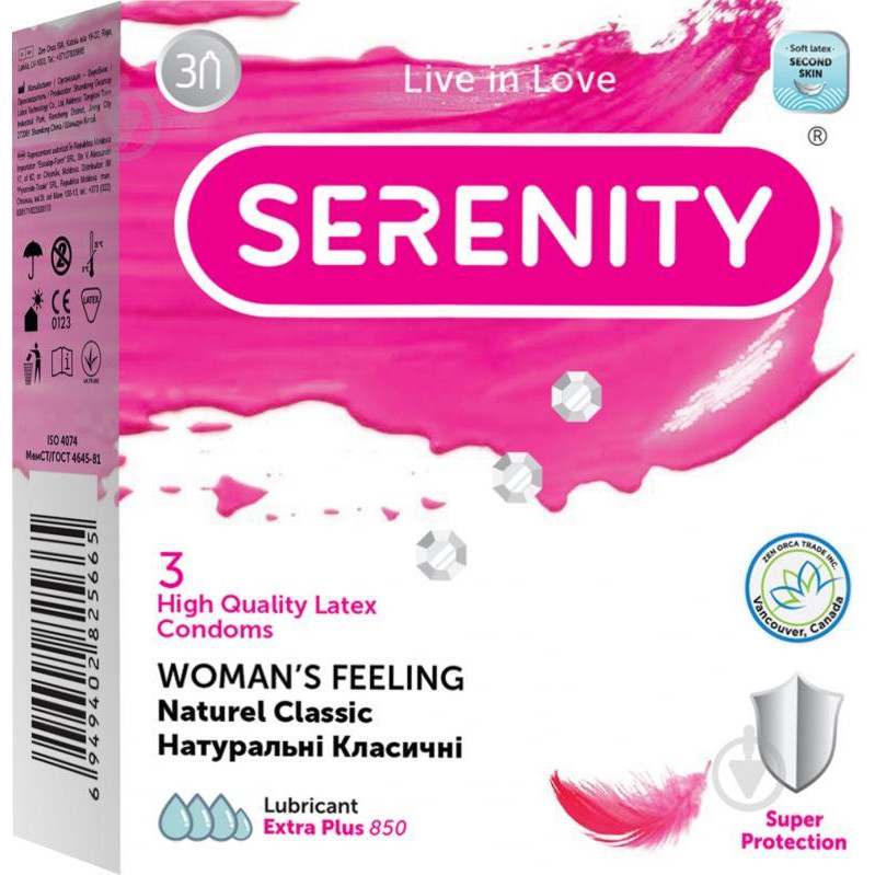 Serenity Презервативы  Woman`s Feeling Naturee Classic 3 шт (6949402825665) - зображення 1
