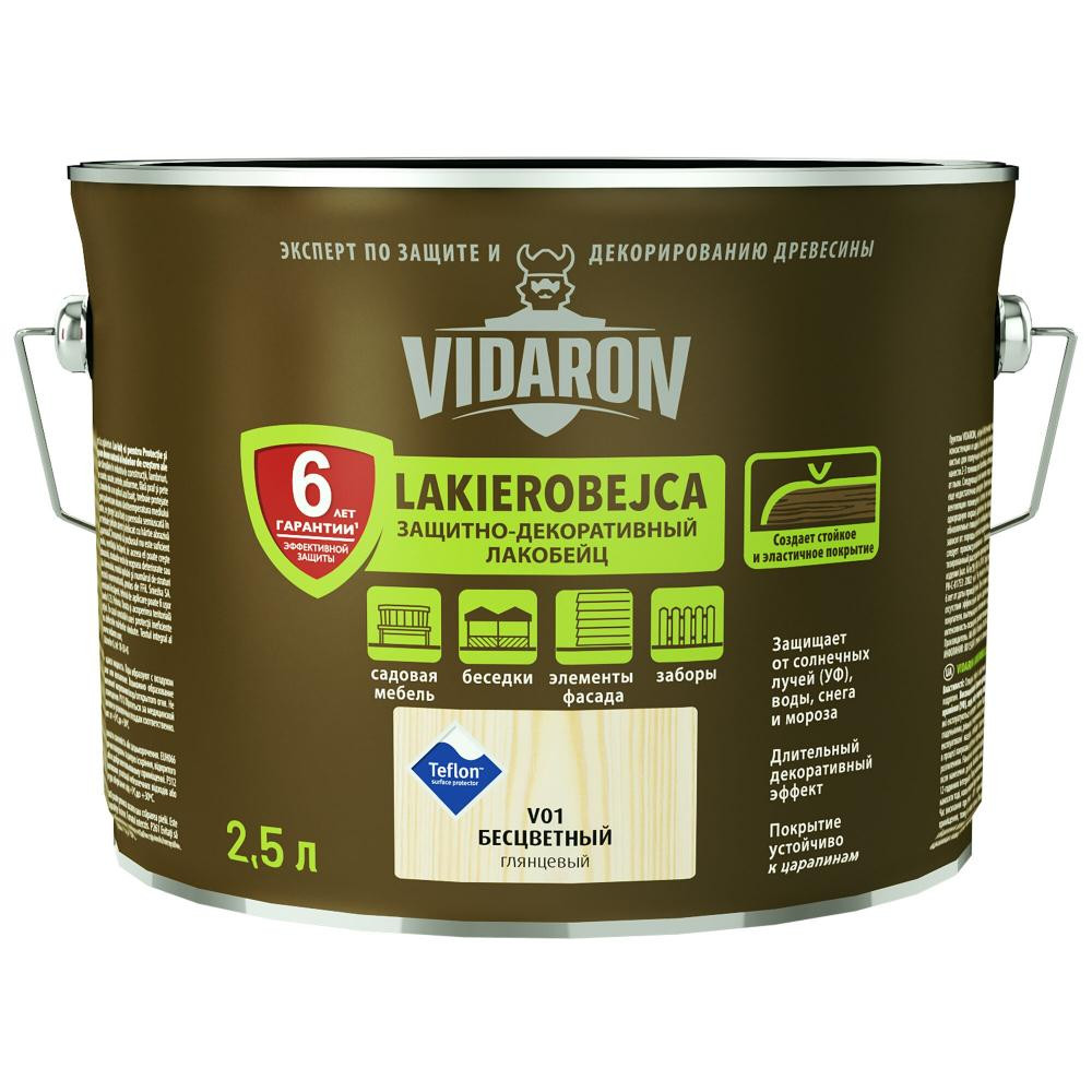 Vidaron LAKIEROBEJCA L01 Бесцветный 2,5 л - зображення 1