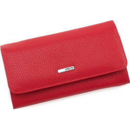   Karya Класичний великий жіночий гаманець червоного кольору з фактурної шкіри  (55953)