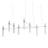 Pikart Lights Люстра Tube chandelier,  арт. 5299 Золотий/білий Комплект: 100 см+120 см+150 см+200 см - зображення 1