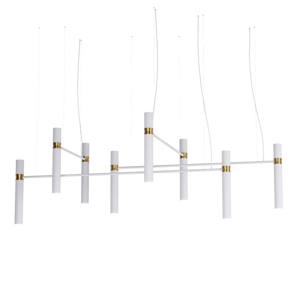 Pikart Lights Люстра Tube chandelier,  арт. 5299 Золотий/білий Комплект: 100 см+120 см+150 см+200 см - зображення 1