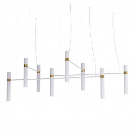 Pikart Lights Люстра Tube chandelier,  арт. 5299 Золотий/білий Комплект: 100 см+120 см+150 см+200 см