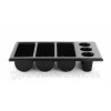 Hendi Контейнер для столовых приборов GN 1/1, 6 секций, черный, 530x325x105 мм (552360) - зображення 2