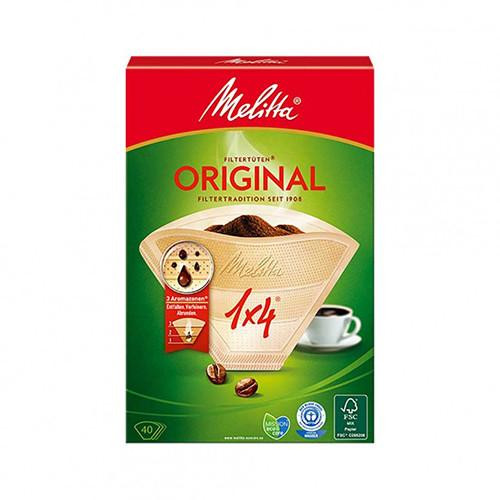 Melitta Бумажные фильтры  Original для пуровера и фильтр-кофеварки , 1*4, 40 шт (1X4) - зображення 1