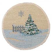LiMaSo Серветка під тарілку гобеленова новорічна  Полярний експрес діаметр 10 см (2000000062426) - зображення 1