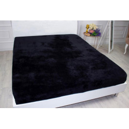   MirSon Простирадло на резинці Велюр Winter Frost 28-0007 Black Velvet  150х200 см (2200004001425)