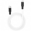 Hoco X21 Plus Silicone USB Type-C to Lightning 1m White - зображення 1