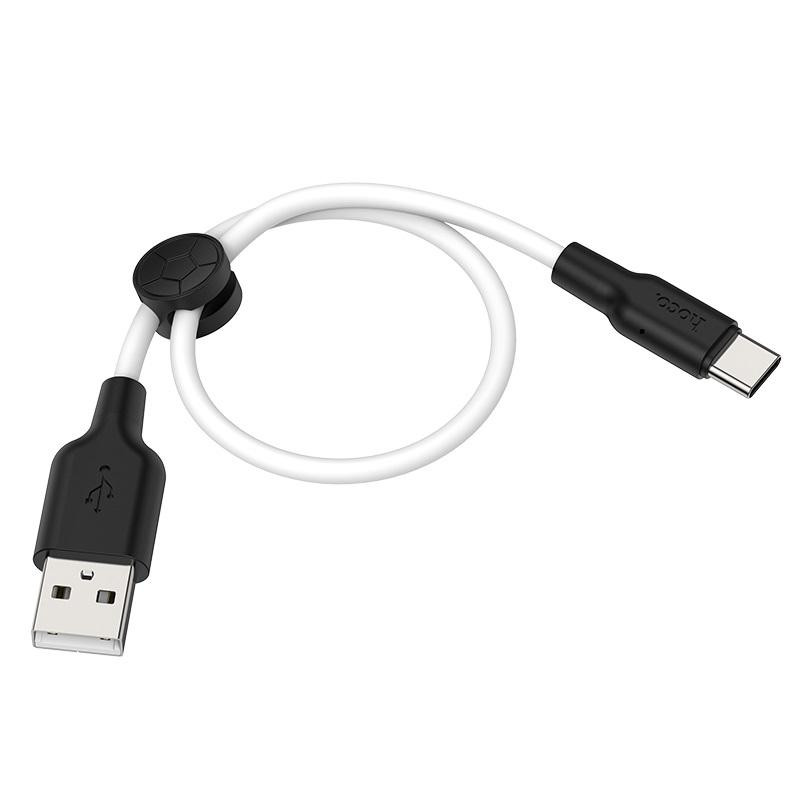 Hoco X21 Plus Silicone USB Type-C 0.25m White (6931474712448) - зображення 1