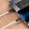 Hoco X21 Plus Silicone USB Type-C to Lightning 1m White - зображення 3