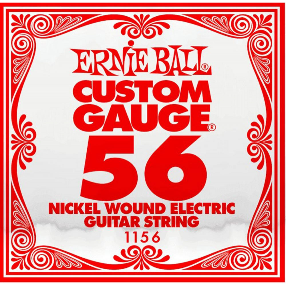 Ernie Ball Струна 1156 Nickel Wound Electric Guitar String .056 - зображення 1