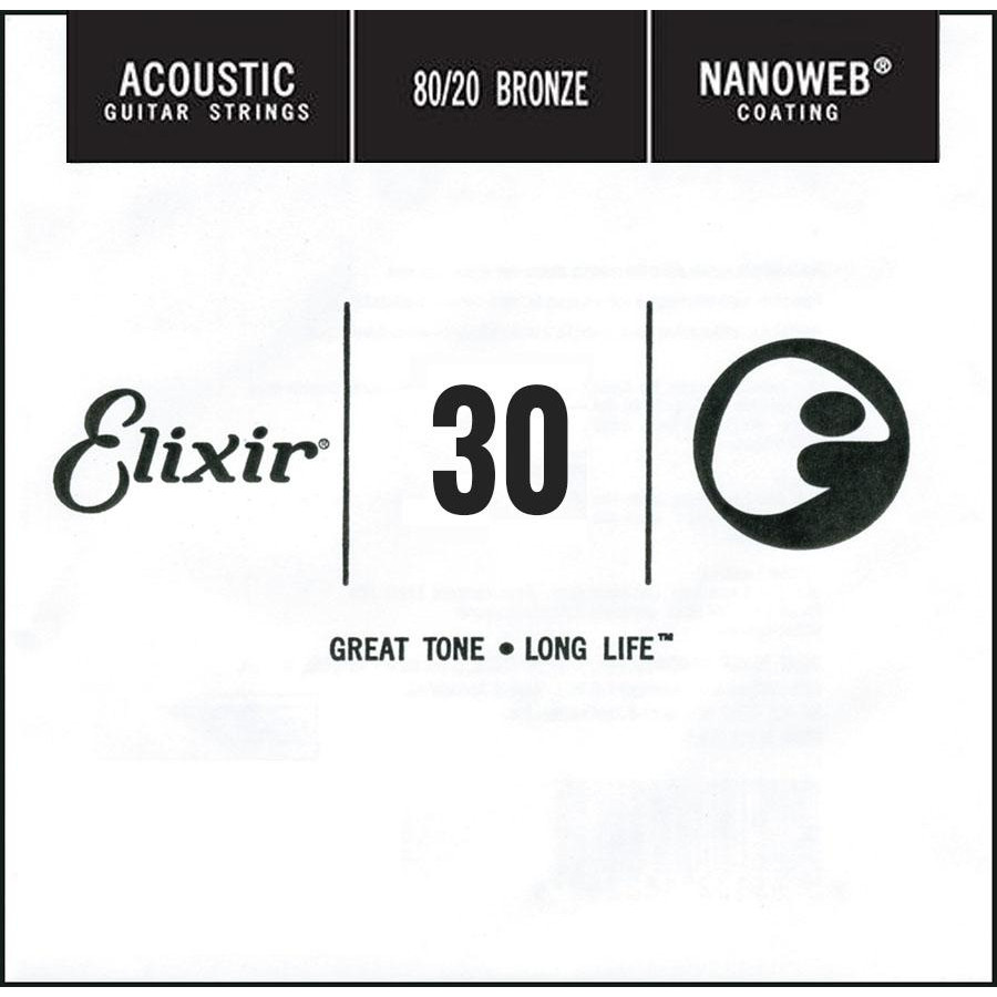Elixir Струна 15130 Nanoweb 80/20 Bronze Acoustic .030 - зображення 1