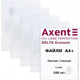 Axent Файл для документов  Delta Эконом А4+, 20 мкм, 100 шт (D1003)