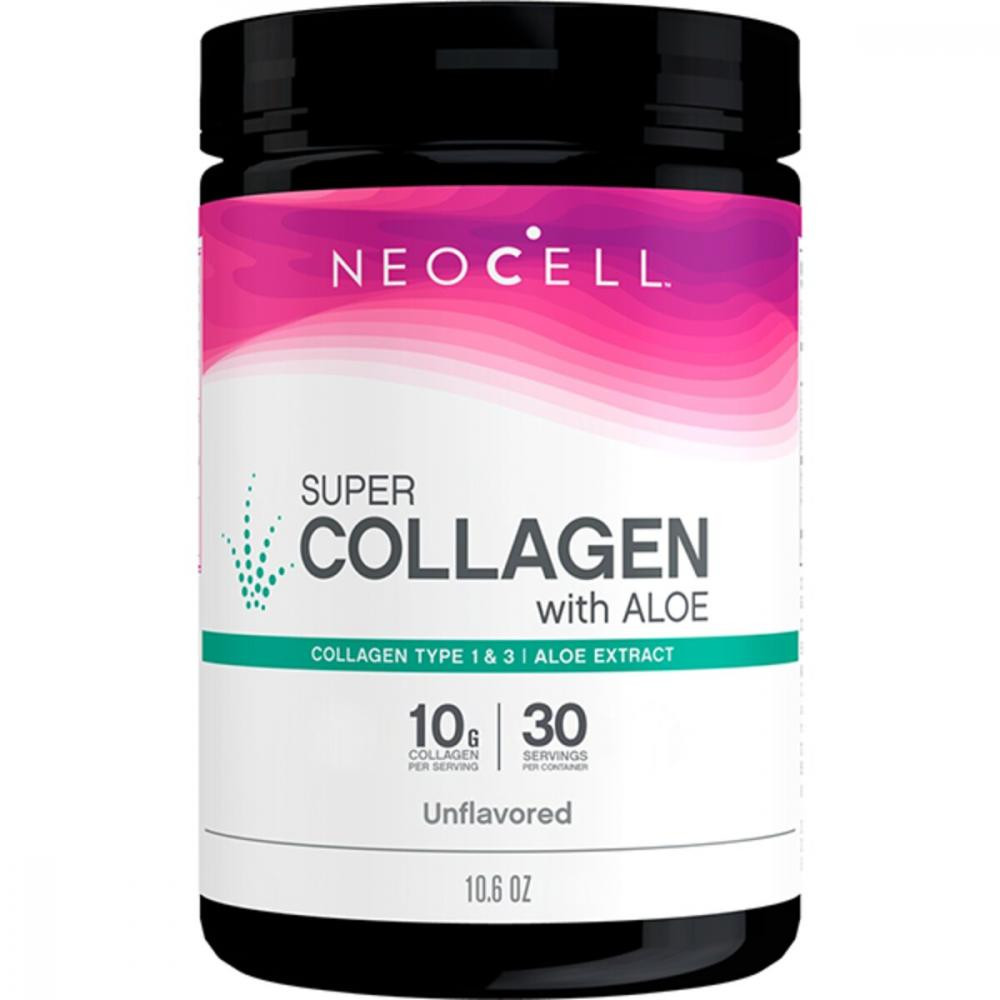 Neocell Супер колаген з алое, Тип 1&3, Super Collagen Powder With Aloe, , 284 гр (10,6 унцій) - зображення 1