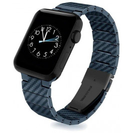 COTEetCI W76 Carbon Fiber Pattern Strap Blue (22008-BL) для Apple Watch 42/44/45/49mm