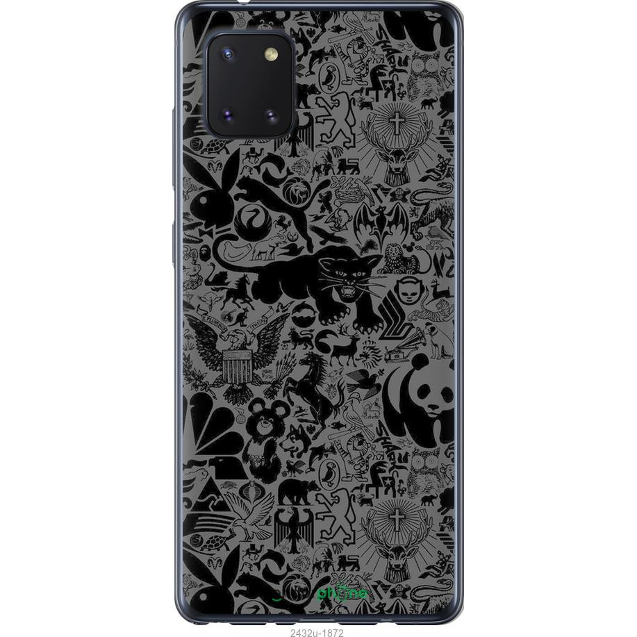 Endorphone Силіконовий чохол на Samsung Galaxy Note 10 Lite Чорно-сірий стікер бомбінг 2432u-1872-38754 - зображення 1