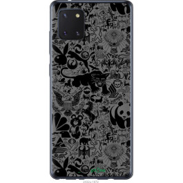 Endorphone Силіконовий чохол на Samsung Galaxy Note 10 Lite Чорно-сірий стікер бомбінг 2432u-1872-38754