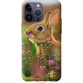 Endorphone Силіконовий чохол на Apple iPhone 14 Pro Max Кролик і квіти 3019u-2667-38754