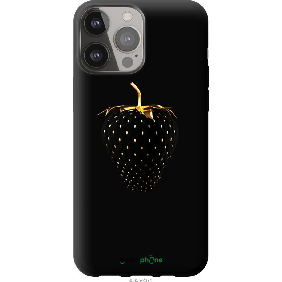 Endorphone TPU чорний чохол на Apple iPhone 13 Pro Max Чорна полуниця 3585b-2371-38754 - зображення 1