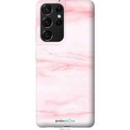 Endorphone 2D пластиковий чохол на Samsung Galaxy S21 Ultra (5G) рожевий мармур 3860t-2116-38754