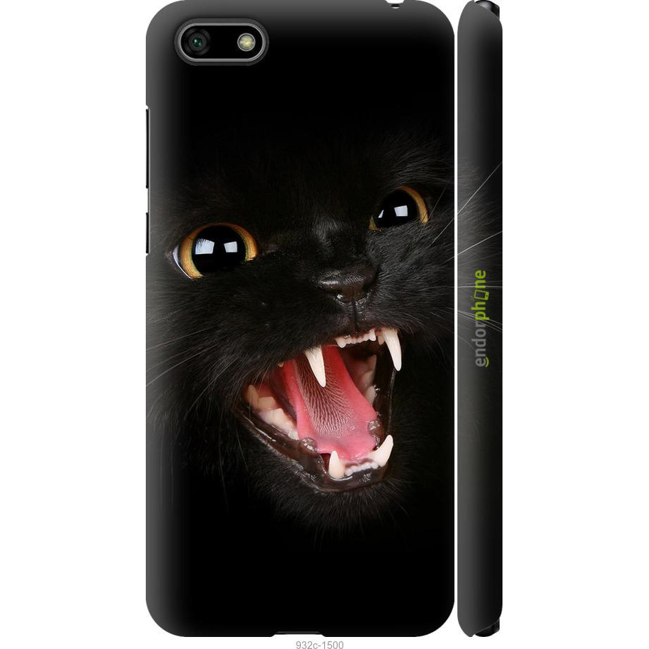 Endorphone 3D пластиковий матовий чохол на Huawei Y5 2018 Чорна кішка 932m-1500-38754 - зображення 1